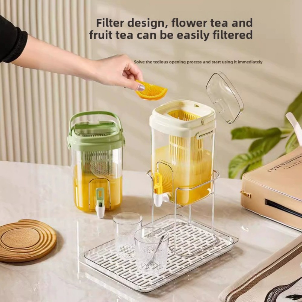 Dispensador de bebidas al aire libre de verano con mango, refrigerador de gran capacidad con filtro, dispensador de botellas de agua fría para acampar