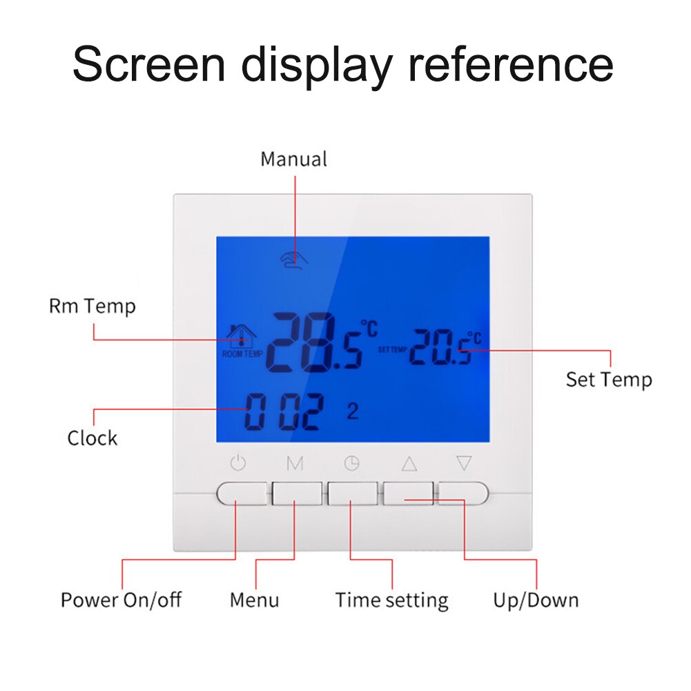 Draadloze Wifi App Controle Regulator Temperatuur Smart Home Digitale Thermostaat Kamer Verwarming Met Backlit Lcd Display Nauwkeurige