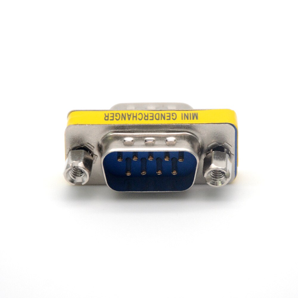 D-Sub DB9 Connector 9pin Male to Male Adapter Gender Changer Serial RS232 Coupler Straight Converter Coupler Adapter