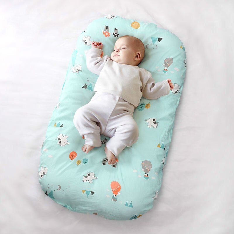 Newborn Baby Lounger Portable Baby Nest Bed for Girls Boys Cotton Crib Toddler Bed Baby Nursery Carrycot Co Sleeper Bed: Elephant