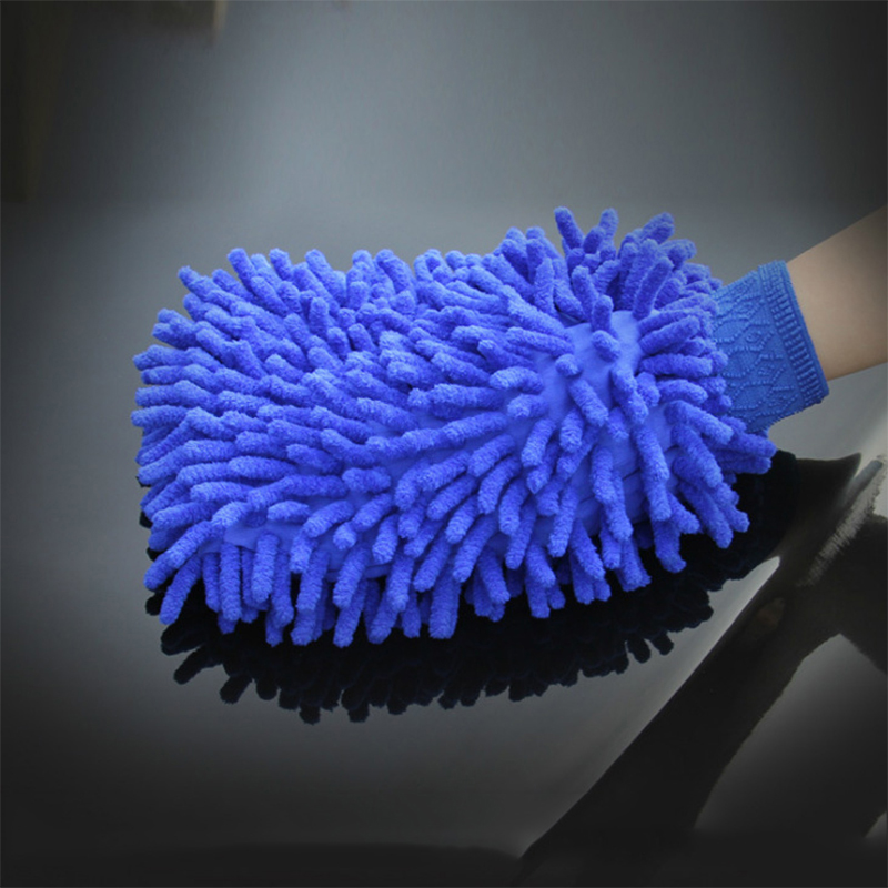 Dubbelzijdige motorfietsverzorging Reinigingshandschoenen Reinigingsdoekje Handdoek Microfiber Wasbare autowashandschoenen Wasaccessoires