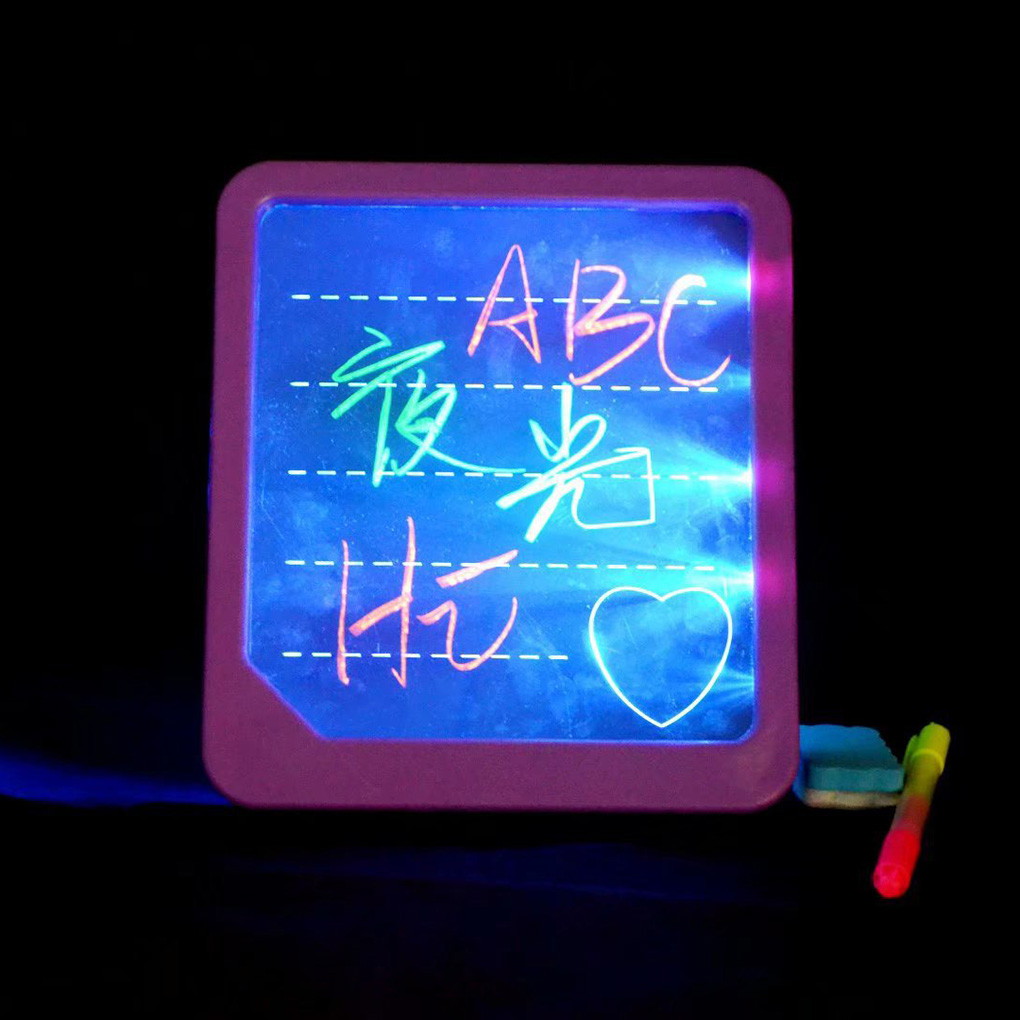 Zauberhaftes zeichenpad, LED-schreibtafel, kunststoff-kunsttafel, freundlicher-klemmbrett, stift- und pinselset