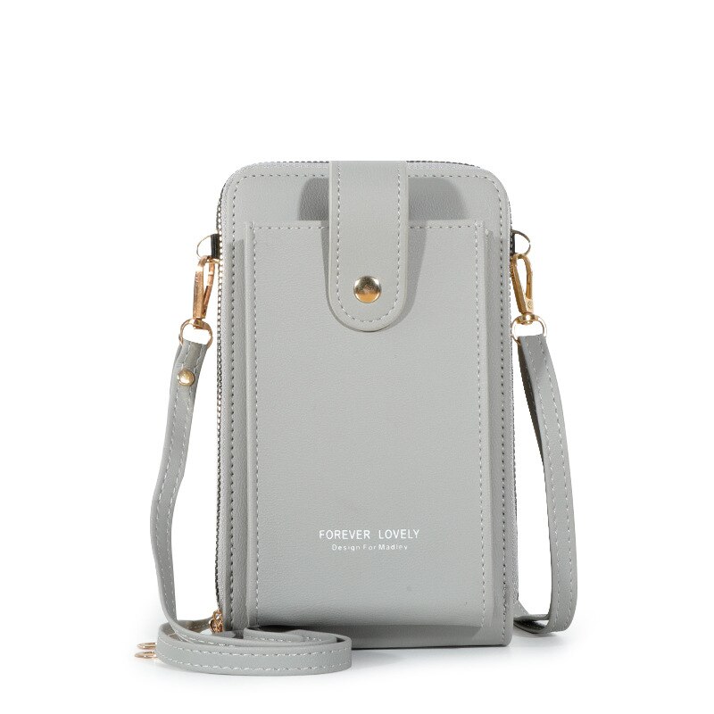 Vrouwen Schoudertas Pu Leather Crossbody Telefoon Tas Portemonnee Kaart Handtassen Messenger Draagbare Kleine Vierkante Tas Voor Meisjes Vrouwelijke: gray
