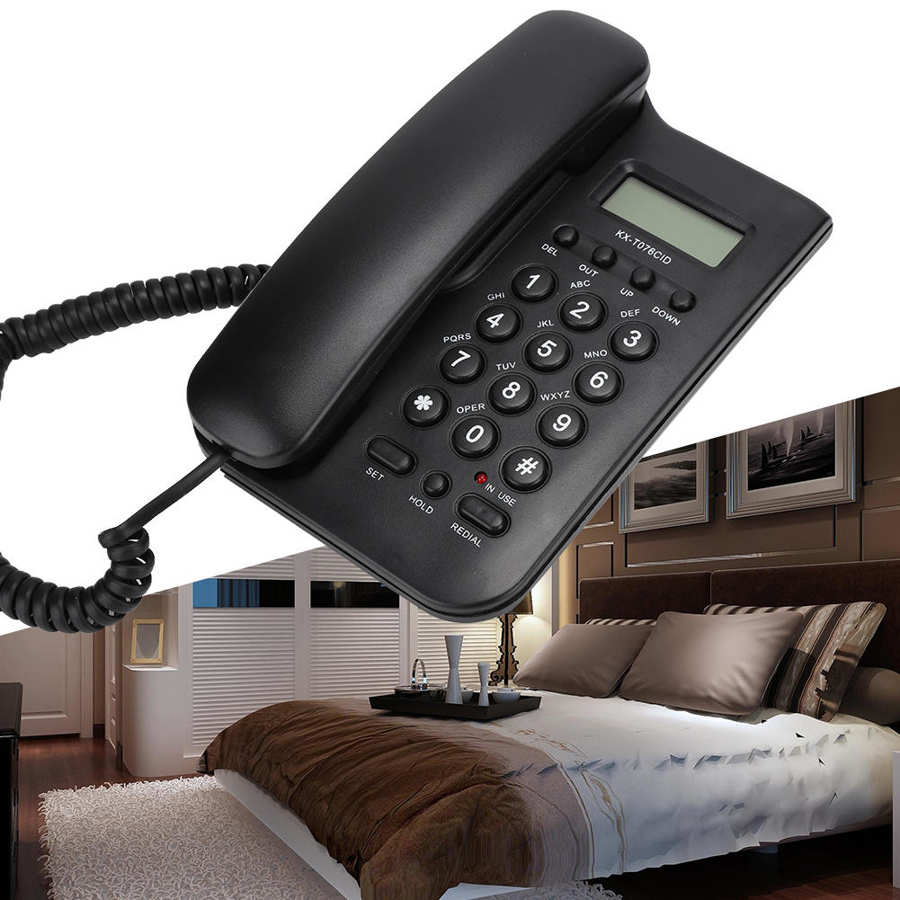 Mini Telephone KX-T076 Wired English Landline Home Office Telephone (UK Telephone Line with Random Color) home phone Telephone