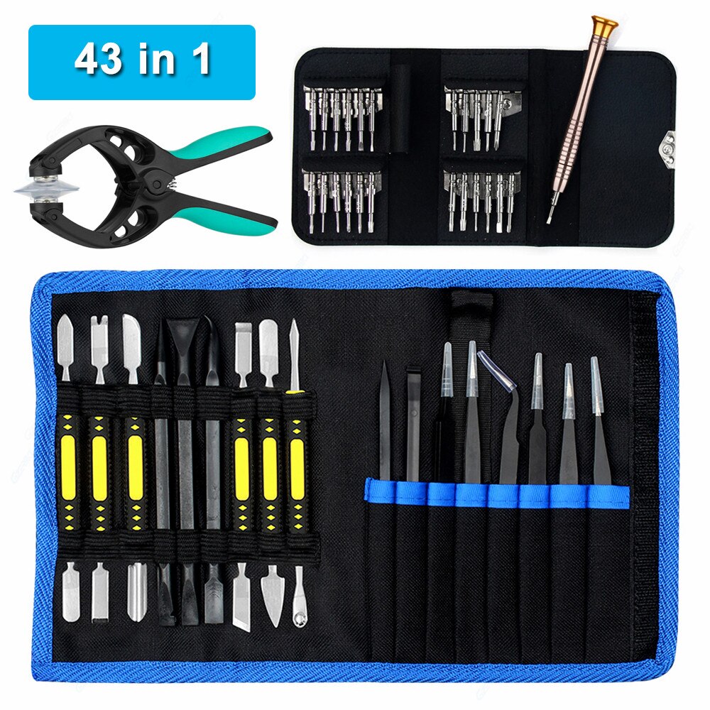 43 in 1 Pry Opening LCD Screen Cell Phone Repair Tools Kit For iPhone SE 11 X For Huawei Honor 9x Repair Screwdriver Set 25pcs: 43 in 1