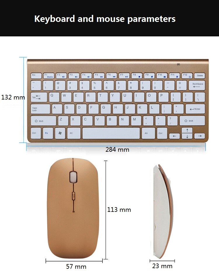 Ergonomic Wireless Keyboard Small Stylish 2.4G Mouse Set Mini Keyboard For Games Office Entertainment Desktop Laptop