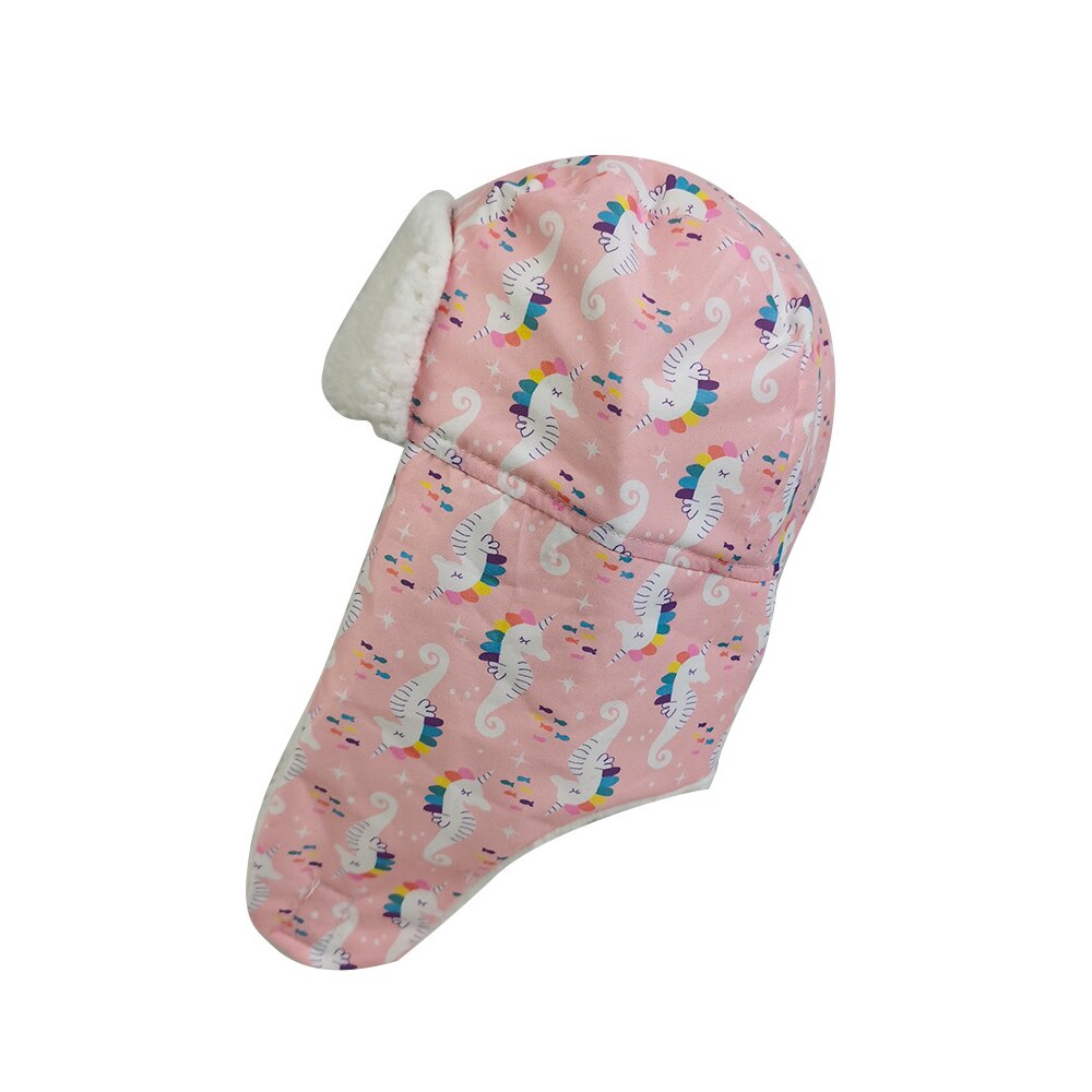 Vinter øreklap hat pige pink beanie bomber hat barn fleece varm efterår skiløb vandtæt udendørs tilbehør småbørn baby