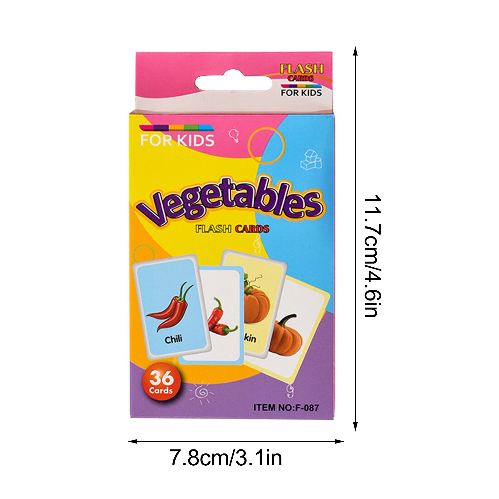 3pc Educational Flashcards For Toddlers Sets Of Fruit Vegetables Necessities Funny Baby Early Education Toy Card Language D9#