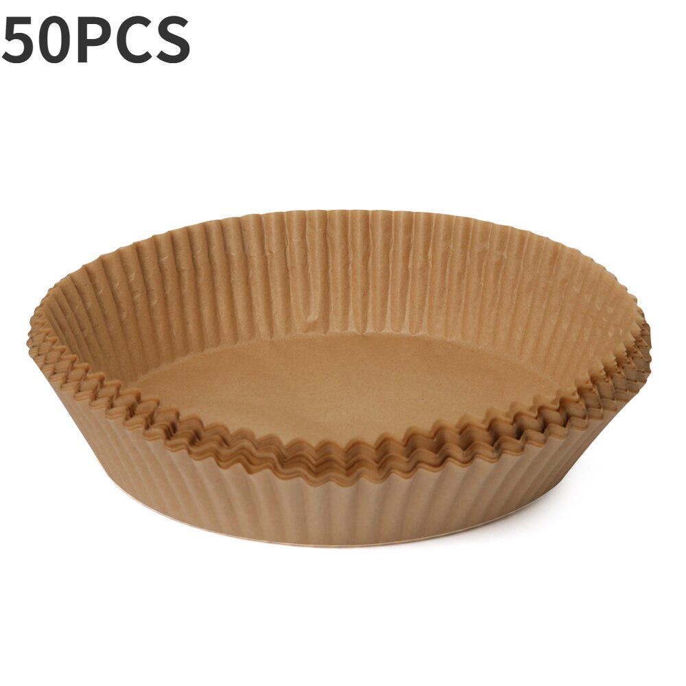 30/50PCS Paper Tray for Air Fryer Baking Silicone Oil Paper Tray Food Grade Greaseproof Oven Food Blotting Paper Baking Tool: A 50PCS