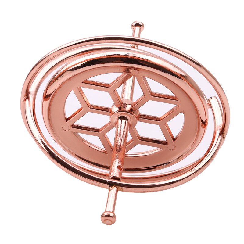 Metal Gyroscope Classic Traditional Educational Toys Magic Space Physics Science Teaching: rose gold