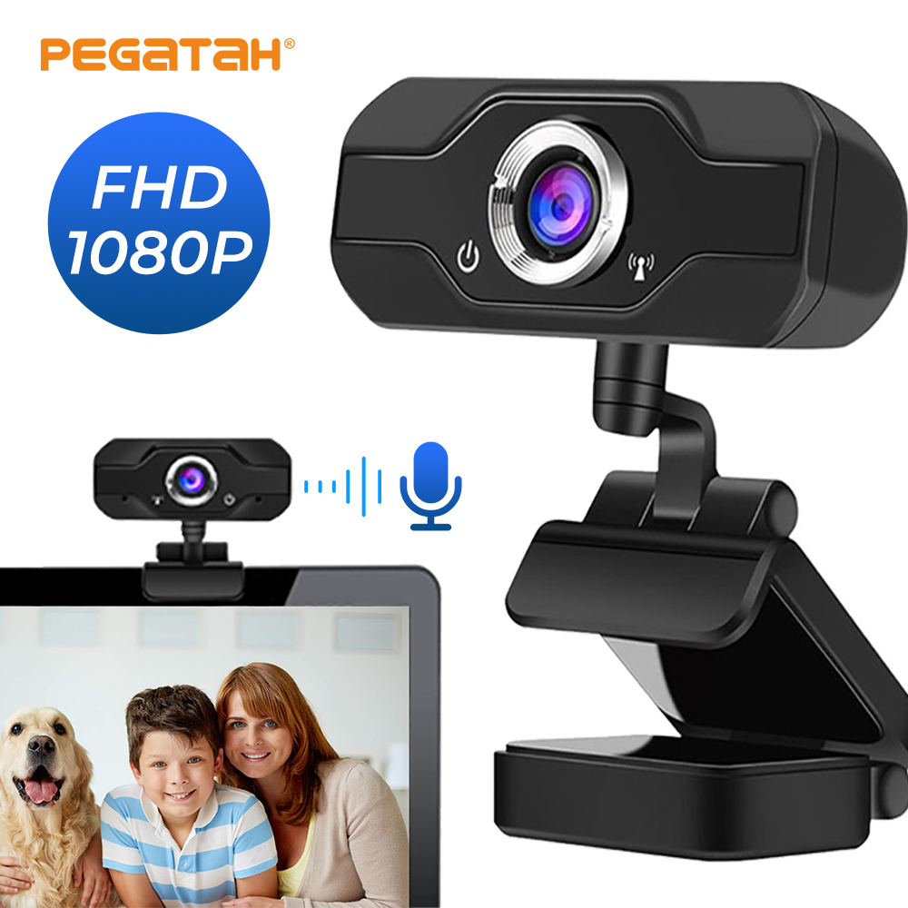 Webcam full HD 1080p webcam met microfoon voor live-uitzending videogesprek conferentiewerk mini pc camera webcam voor computer