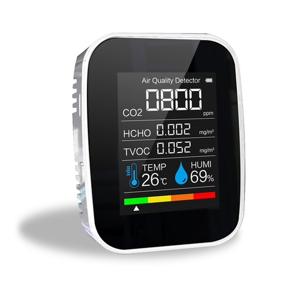 Multifunctional 5in1/3IN1 CO2 Meter Digital Temperature Humidity Tester Air Monitor Carbon Dioxide TVOC HCHO Detector