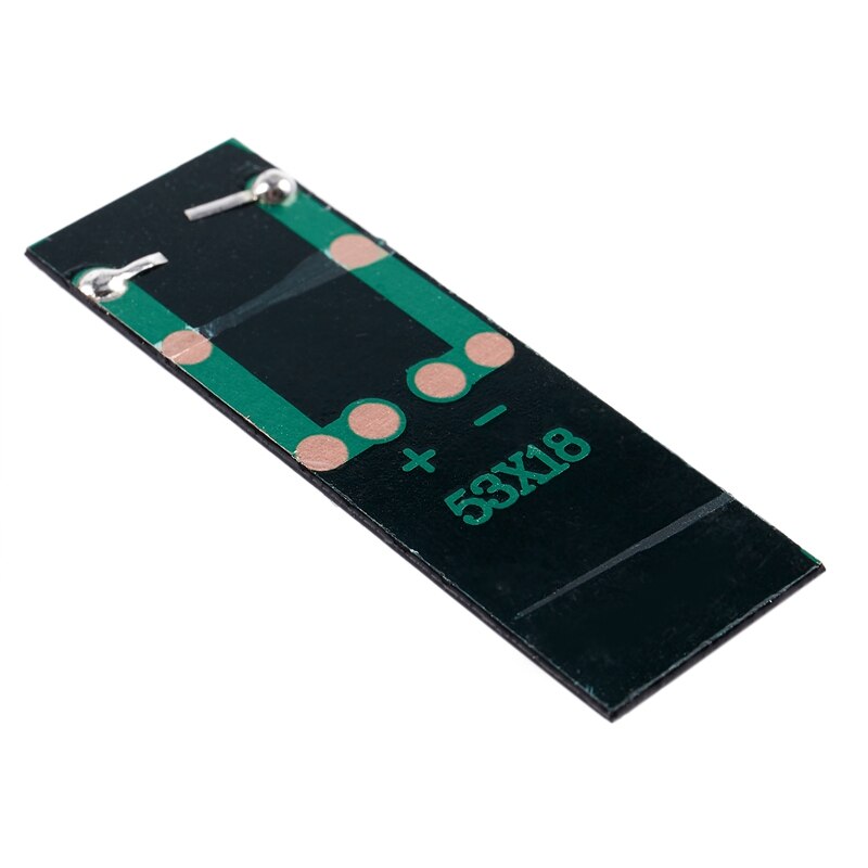 10 kpl miniaurinkopaneeli 0.5v 100ma aurinkokennoa aurinkosähköpaneelit aurinkosähkö akkulaturi diy 53*18*2.5mm
