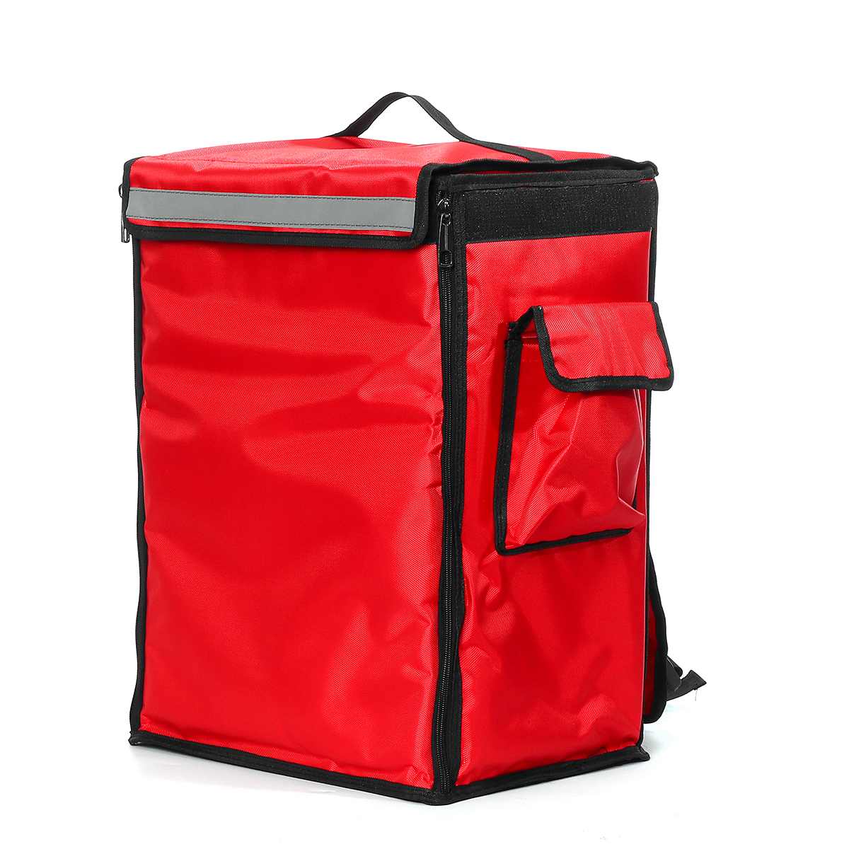 42L Thermische Geïsoleerde Tas Draagbare Pizza Voedsel Levering Zak Picknick Opslag Scooter Rugzak Koeler Zakken Vouwen Isolatie Pack: Rood