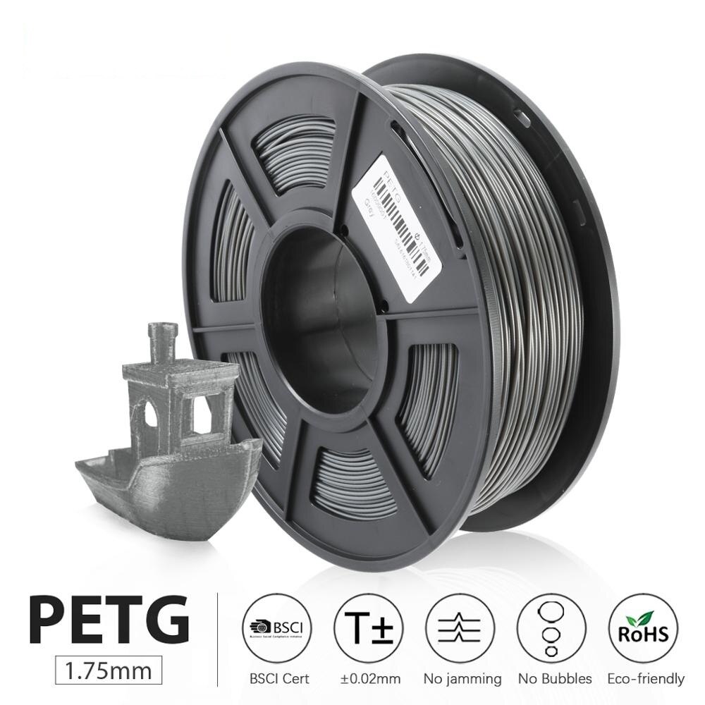 1kg PETG Translucence di Stampa Filamento con Spool per FDM 3D Filamenti Stampante 1.75 MILLIMETRI Durezza Paralume Materiale Di Consumo: Grey