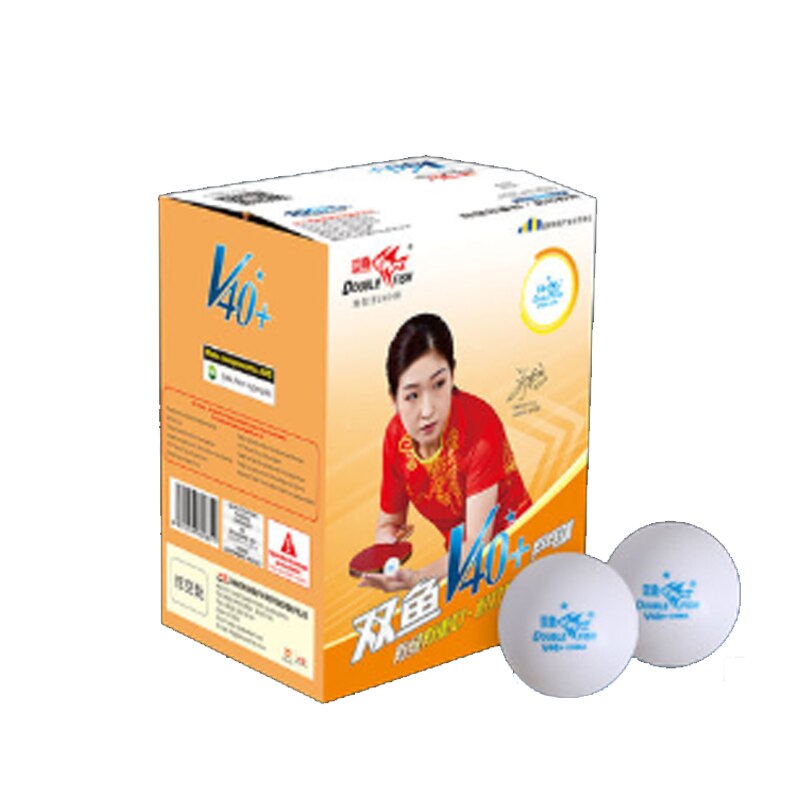 100 Balls Original Double Fish V40+ Table Tennis Ball 1-Star White Orange ABS Plastic Doublefish Ping Pong Balls for Robot: 1Sr White 100 Balls