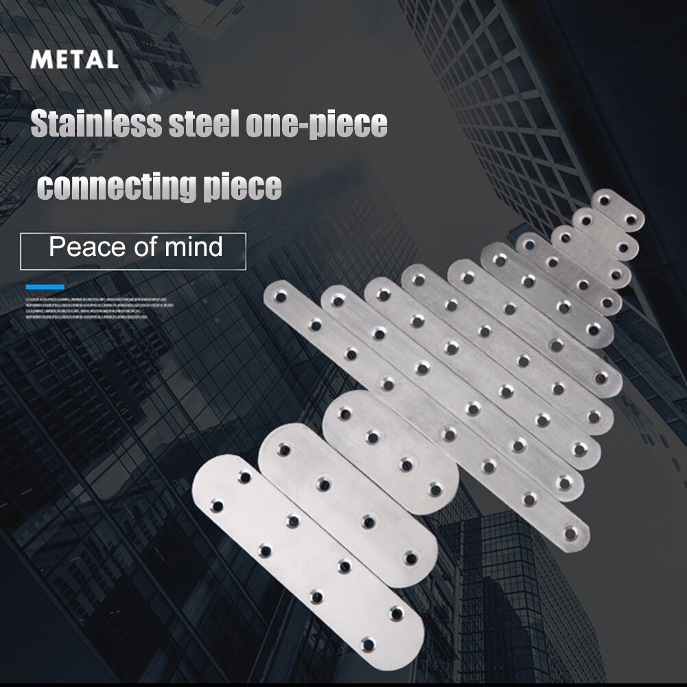 10pcs 180 degree angle steel straight connector stainless steel sheet metal parts fixed code font angle bracket