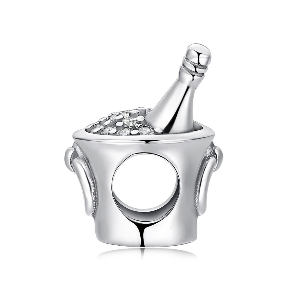 JewelryPalace Ice Bucket Beer 925 Sterling Silver Beads Charms Silver 925 Original For Bracelet Silver 925 original Jewelry