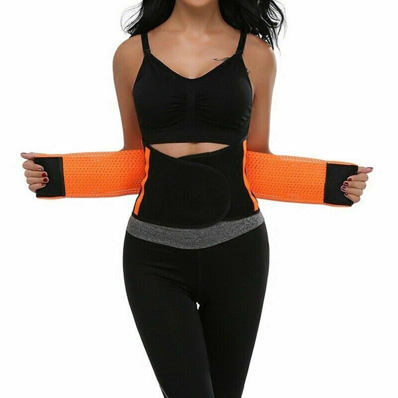 Frauen Sport Gürtel Taille Lehrer Gürtel Einstellbar Fitness Gürtel für Laufende Yoga Halle Orange