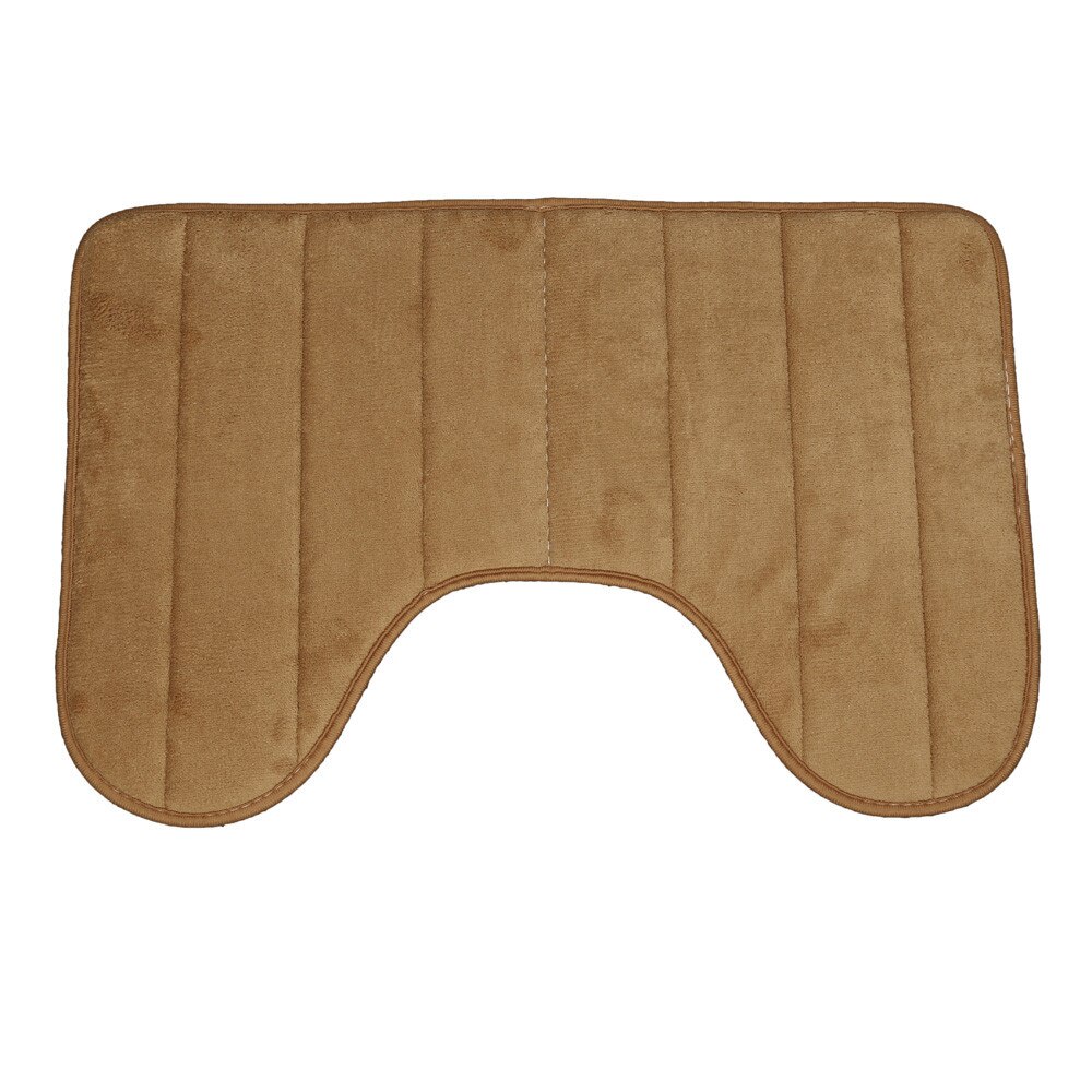 Bathroom Carpet Dywaniki Lazienkow Bathroom Accessories Tappeto Bagno 40*60Cm U Shaped Bath Mats Anti Slip Home Bathroom#w: Khaki 