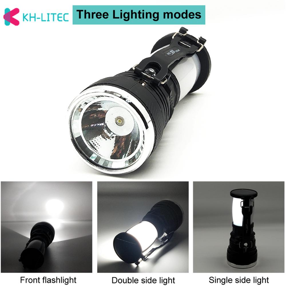 Solar Power Lamp Rechargeable Battery LED Flashlight Outdoors Camping Tent Light Lantern Lamp