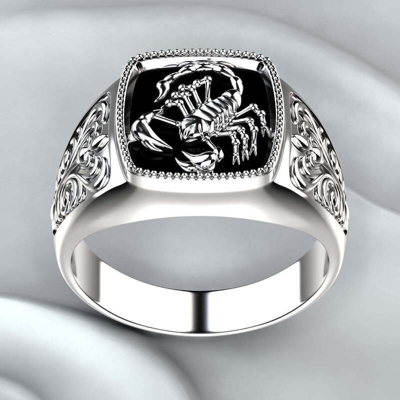 Creatieve Schorpioen Reliëf Mannen Ring Mannen Party Prom Ring