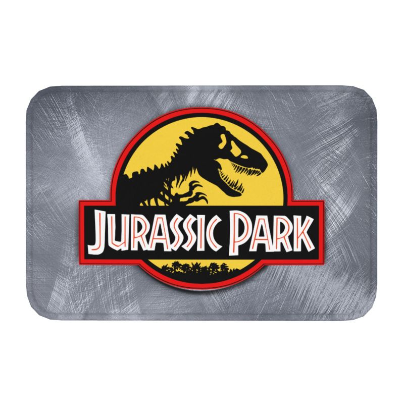 Jurassic Park Dinosaur Print Front Door Floor Entrance Mats Indoor Kitchen Bath Doormat Bedroom Carpet Rug: black