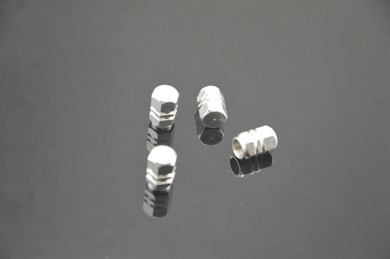 4 stks Universele Aluminium Autoband Air Ventieldopjes Fietsband Ventieldopje Autowiel Styling Ronde Rode Blauw Zilver goud