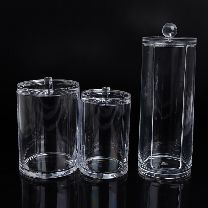 Acryl wattenstaafje make-up organizer opbergdoos draagbare container make-up wattenschijfjes houder cosmetica organizer