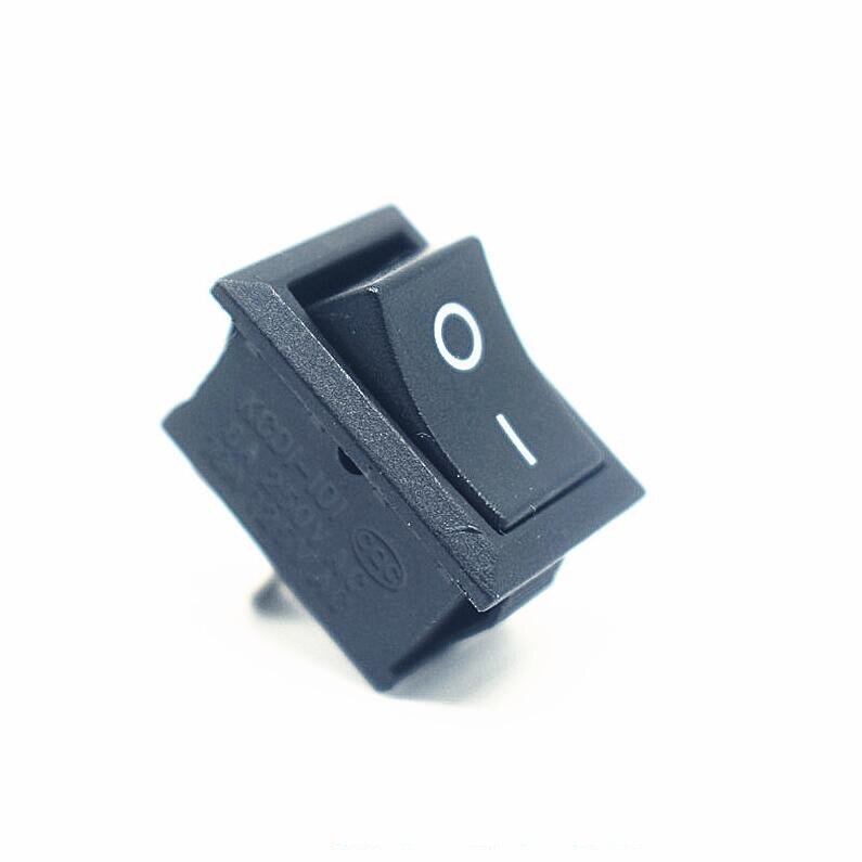 10pcs type power knop switch/KCD1-101/kleine elektronische schakelaar accessoires/2 bestanden 2 voeten 6 v/250 v elektronische weegschalen