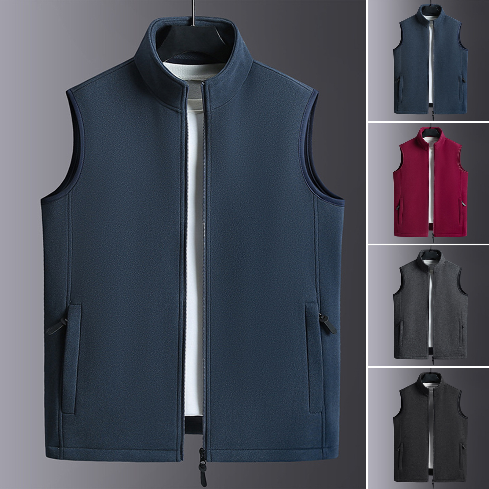 Heren Polar Fleece Vesten Outdoor Vest Unisex Multi-pocket Warm Winddicht Winter Nieuw Wandelen Ski Cargo Vest
