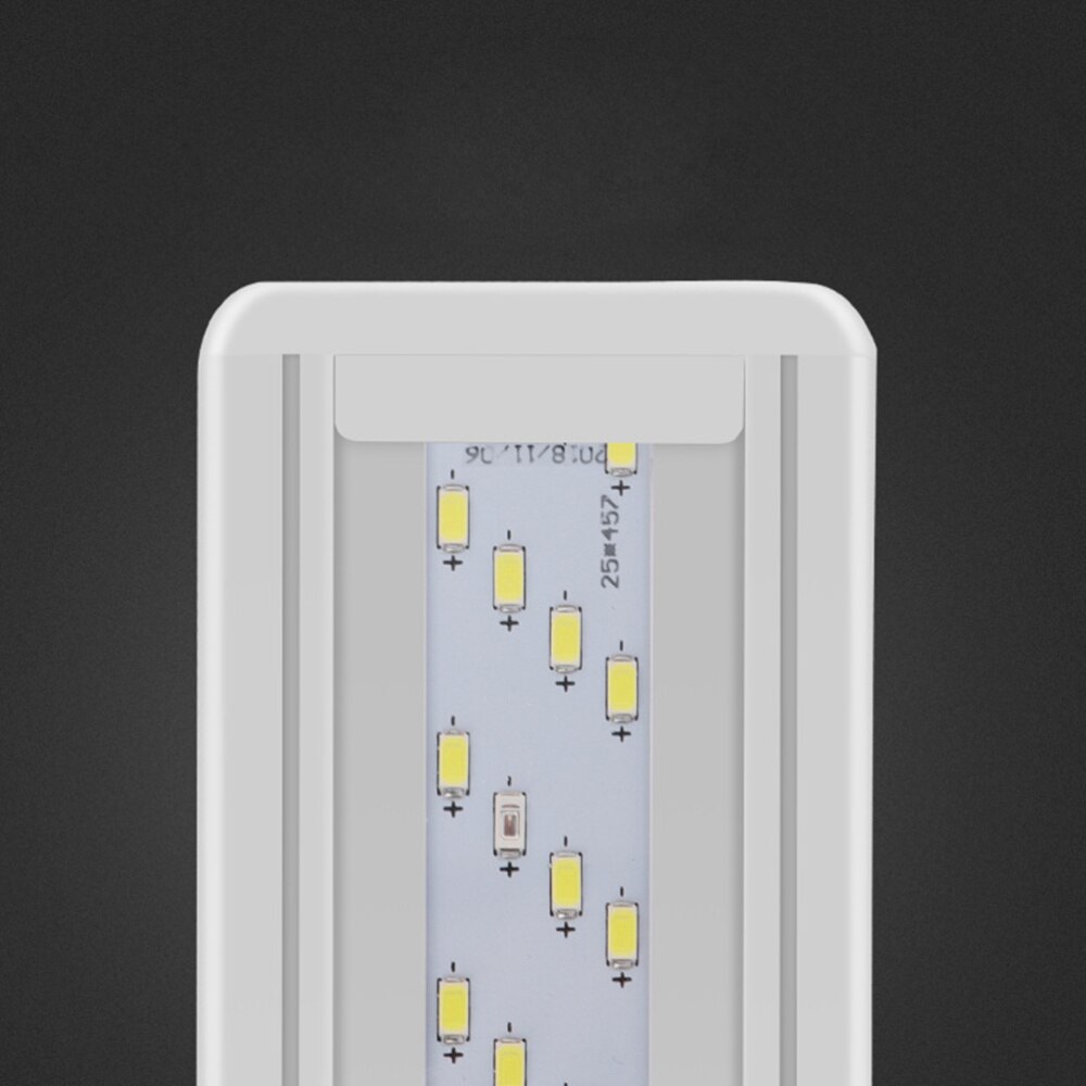 Four Row LED Aquarium Light Aquatic Plant Lighting Waterproof Clip-on Lamp with Plug A200 White Blue