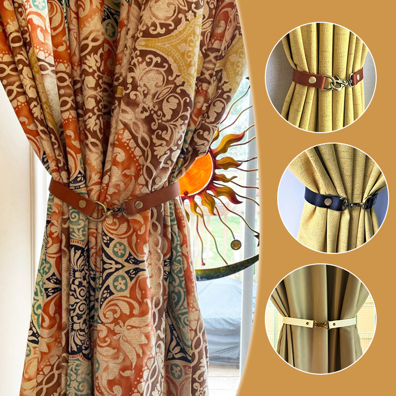 1Pc Lederen Gordijn Tieback Kamer Accessoires Gordijn Houder Clip Katoen Touw Gesp Gordijnen Holdback Home Decor