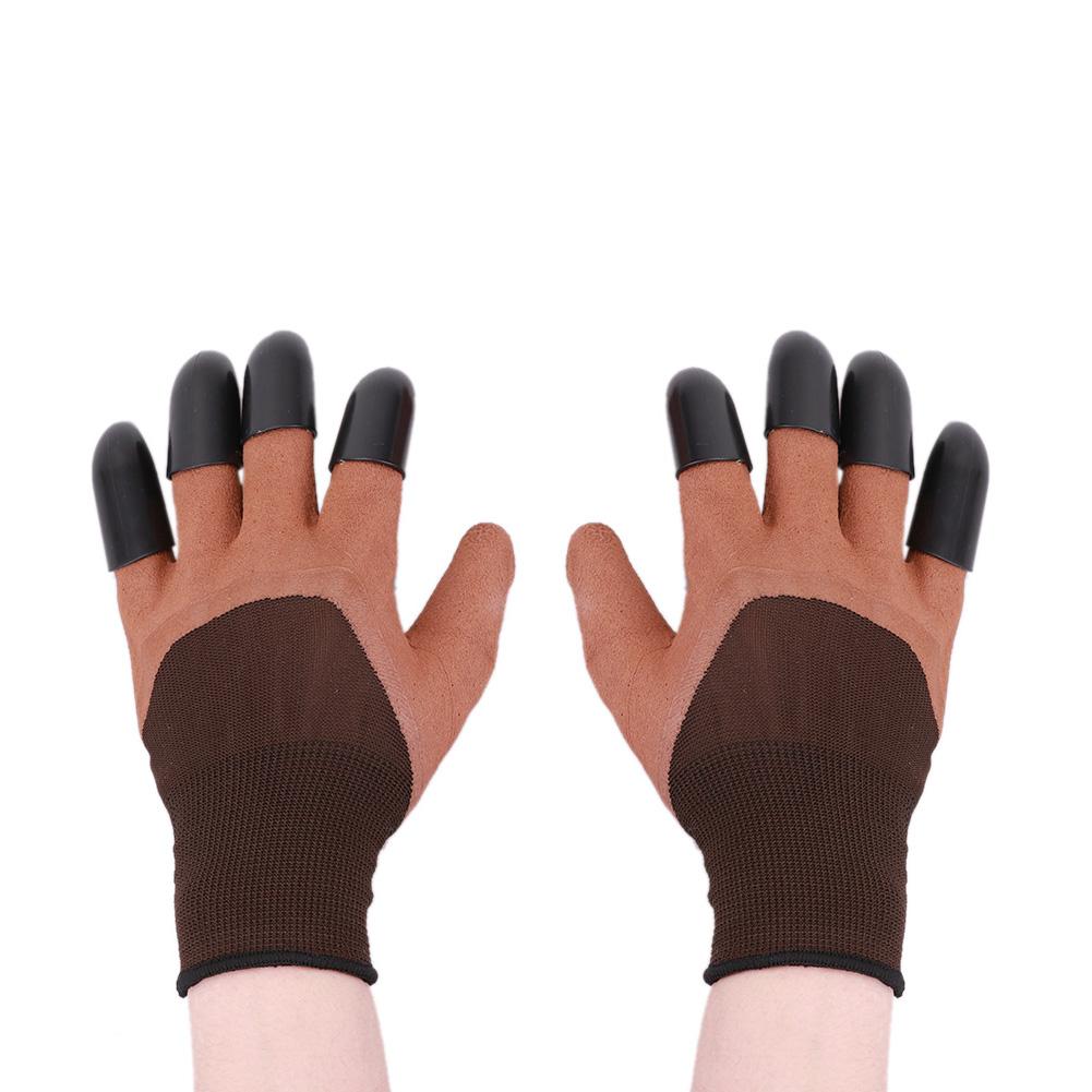 Guantes de jardín con garras de plástico ABS, guantes de goma para jardín, jardinería, excavación, plantación, herramientas de uso doméstico resistentes al agua para exteriores