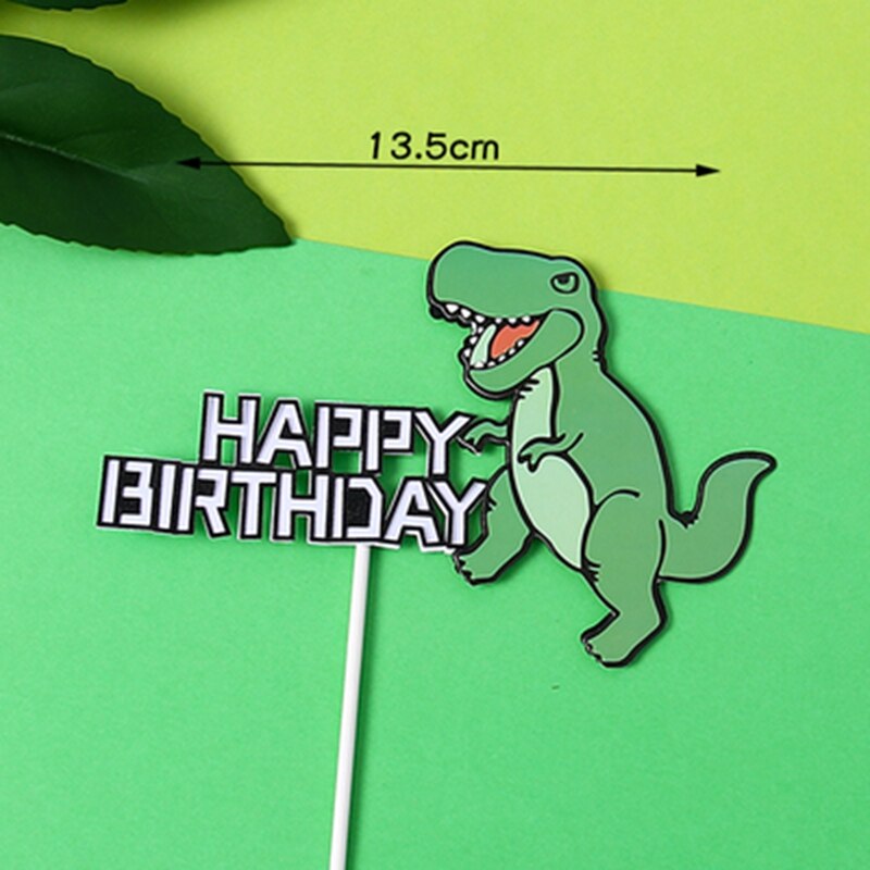 Dinosaure thème fête décoration de gâteau Jungle Safari anniversaire Party1st fête d'anniversaire garçons jurassique monde fête bébé douche décor: Beige