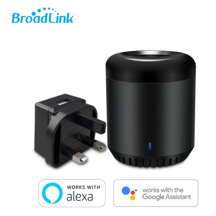 Broadlink rm rm mini 3 fjernbetjening til smart home-løsning wifi ir remote support google home og alexa: Med uk-adapter