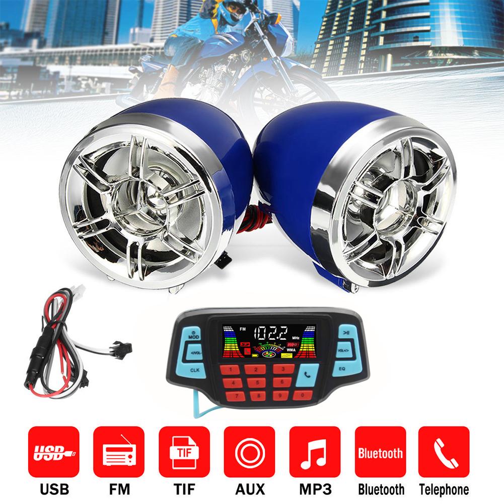 Enceinte étanche pour moto | Guidon, système Audio, enceinte de moto, Kit de haut-parleurs, Bluetooth, USB, Radio FM, lecteur MP3Music