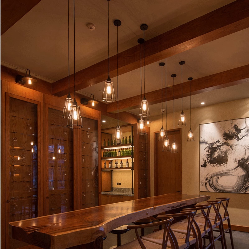 JHD-6 Pcs ST64 LED Replacement Light Bulbs E27 Screw Base Shatterproof LED Globe Bulbs Vintage Bulb 2700K Warm White Light