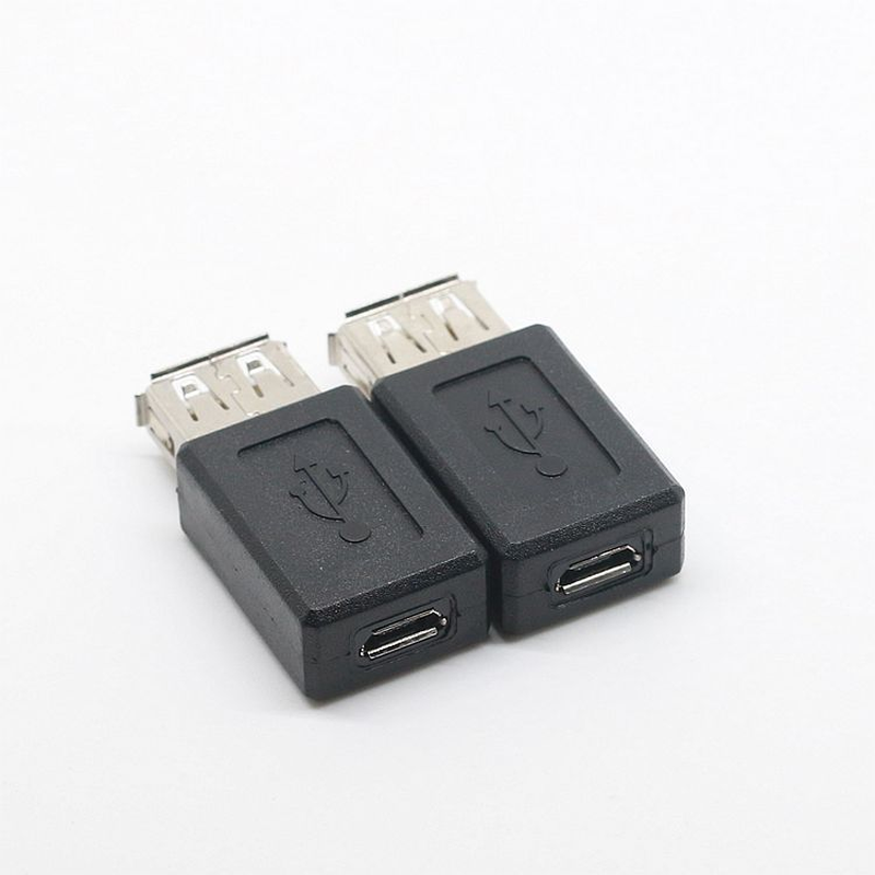 Black USB 2.0 Type A Female to Micro USB B Female Adapter Plug Converter usb 2.0 to Micro usb connector