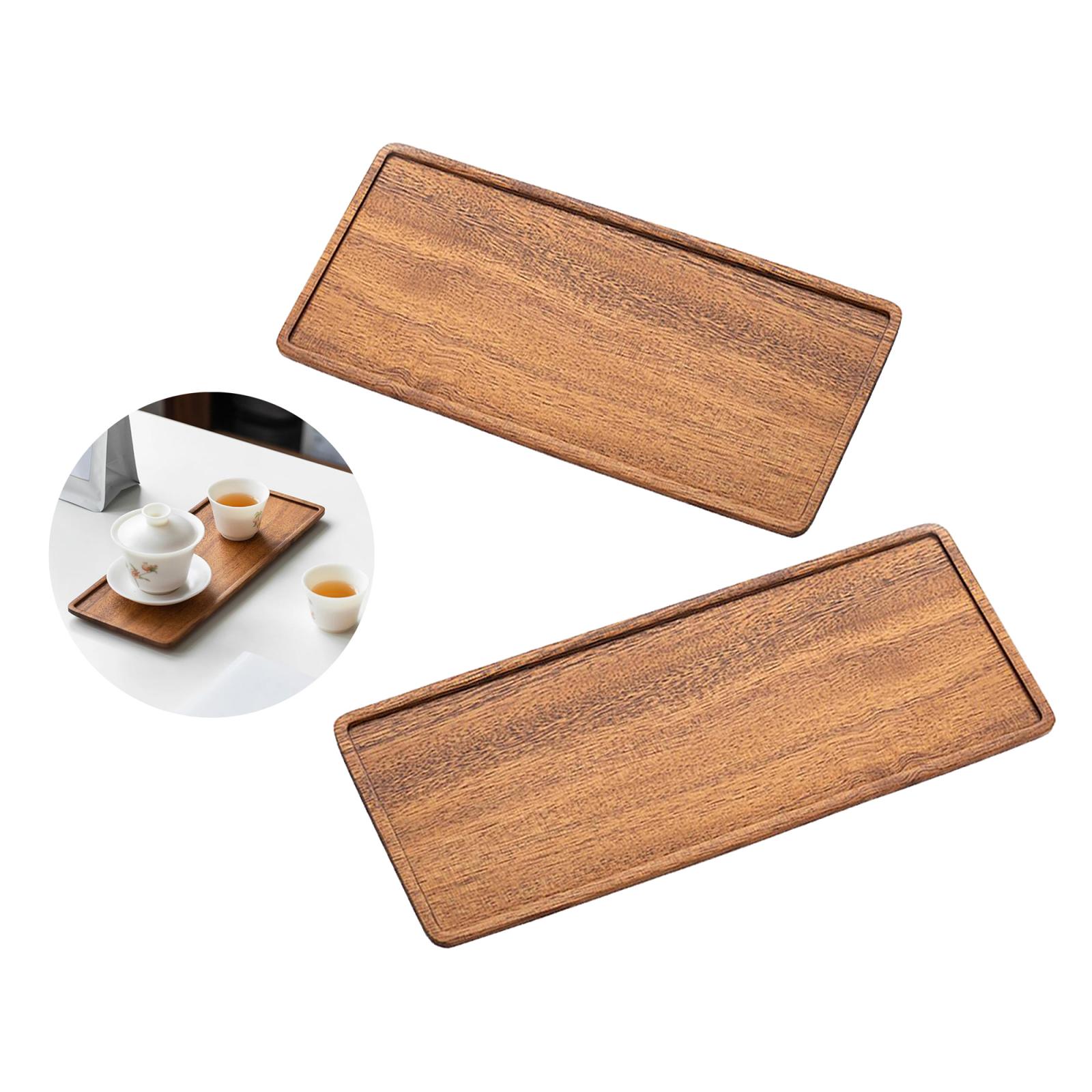 Walnut Rustic Large Serving Tray Rectangular Breakfast Tea Party Dinner Food Trays Storage Kitchen Platter