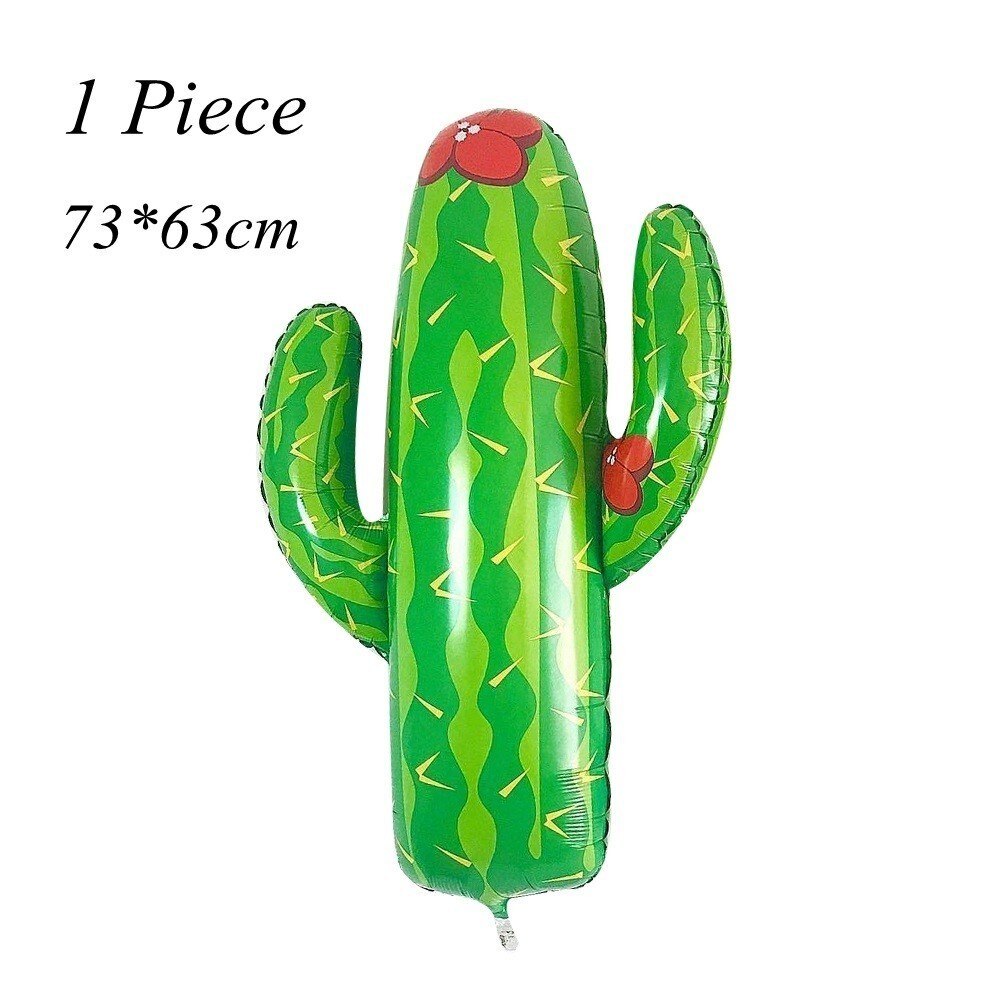 1Set Summer Party Balloon Flamingo Fruits Balloons For Kids Birthday /Wedding Decorations Tropical Hawaiian Party Supplies: Cactus Balloon
