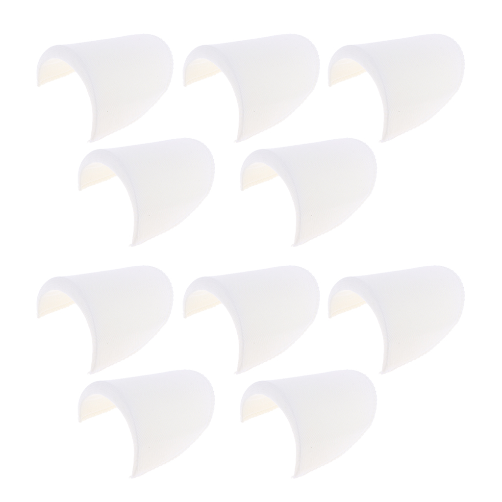 5 Pairs Sew in Suits Sponge Shoulder Pads for Adults DIY White