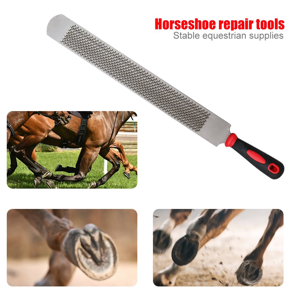 14 Inch Iron Horseshoe File Horse Hoof Rasp Trimming File Farrier Horseshoe Repair Tools Stable Equestrian Supplies