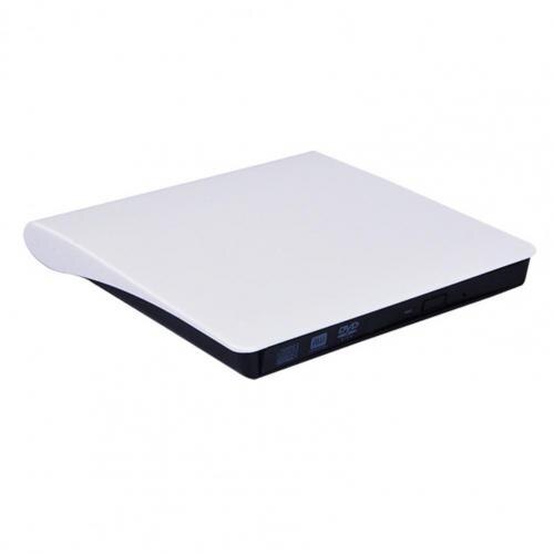 USB 3.0 DVD-ROM Optical Drive External Slim CD ROM Disk Reader Desktop PC Laptop Tablet DVD Player: white
