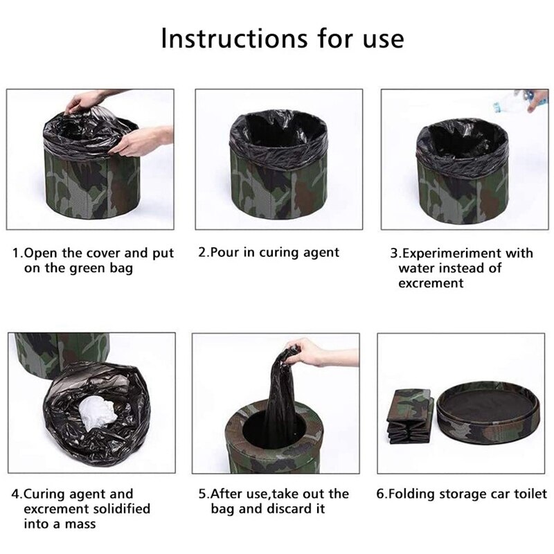 Portable Car Toilet Outdoor Mobile Toilet Foldable Camping Toilet for Long-Distance Travel/Outdoor Camping