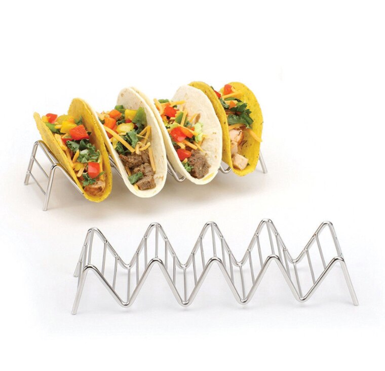 Taco hållare stativ rostfritt stål taco skal hållare rack: 4