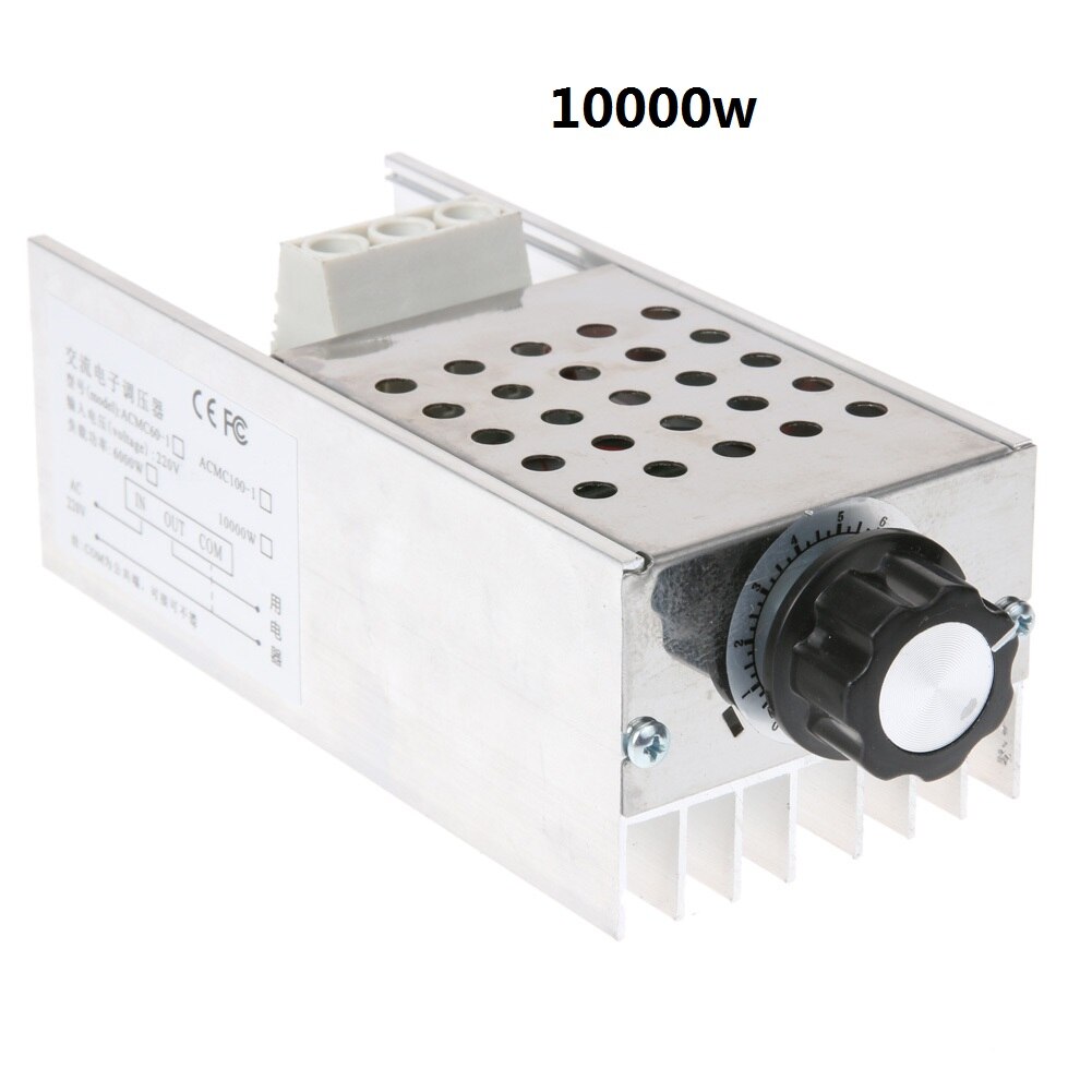 AC220V 10000 W High Power Scr BTA10 Elektronische Voltage Regulator Speed Controller Digitale Display Voor Dimmen Speed Thermostaat: 10000w