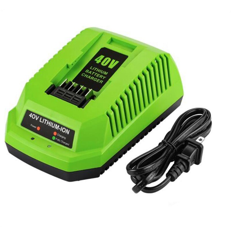 40V Lithium Battery Charger for GreenWorks 29482 G-MAX 40V Li-Ion Battery 29472 29482 29652 G40825: Chocolate