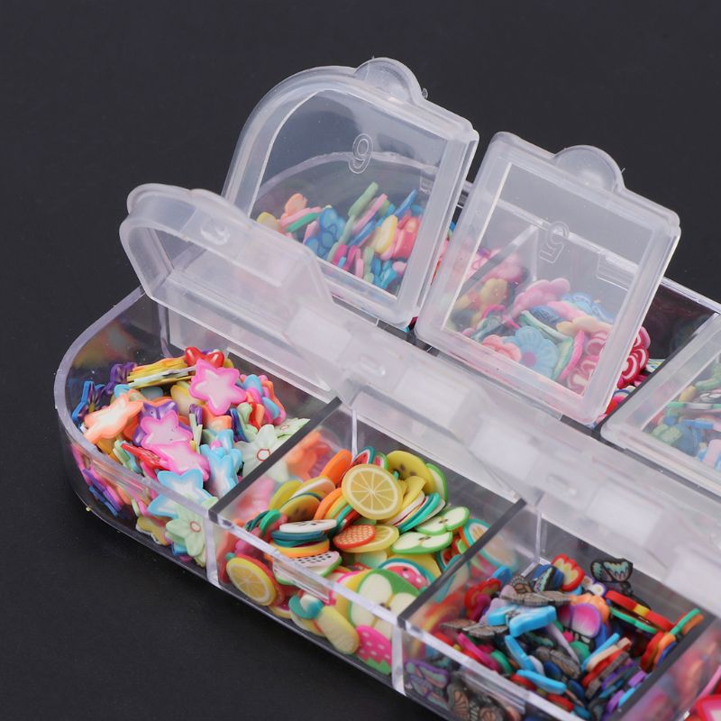 Slime Beads Box Fruit Slice Sprinkles Slime Filler For Handgum Foam Fluffy Slime Clay Mud DIY Supplies Decoration Toys Slime Acc