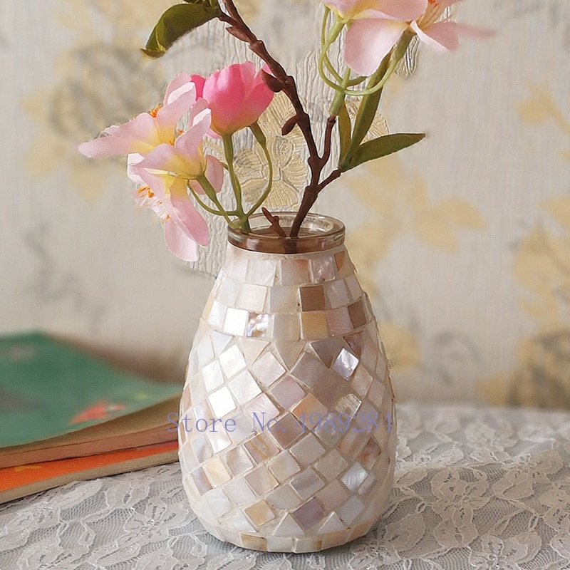 Vase miroir en mosaïque verre nordique | Ornements décoratifs de maison moderne, arrangement de fleurs, accessoires décoratifs hydroponique